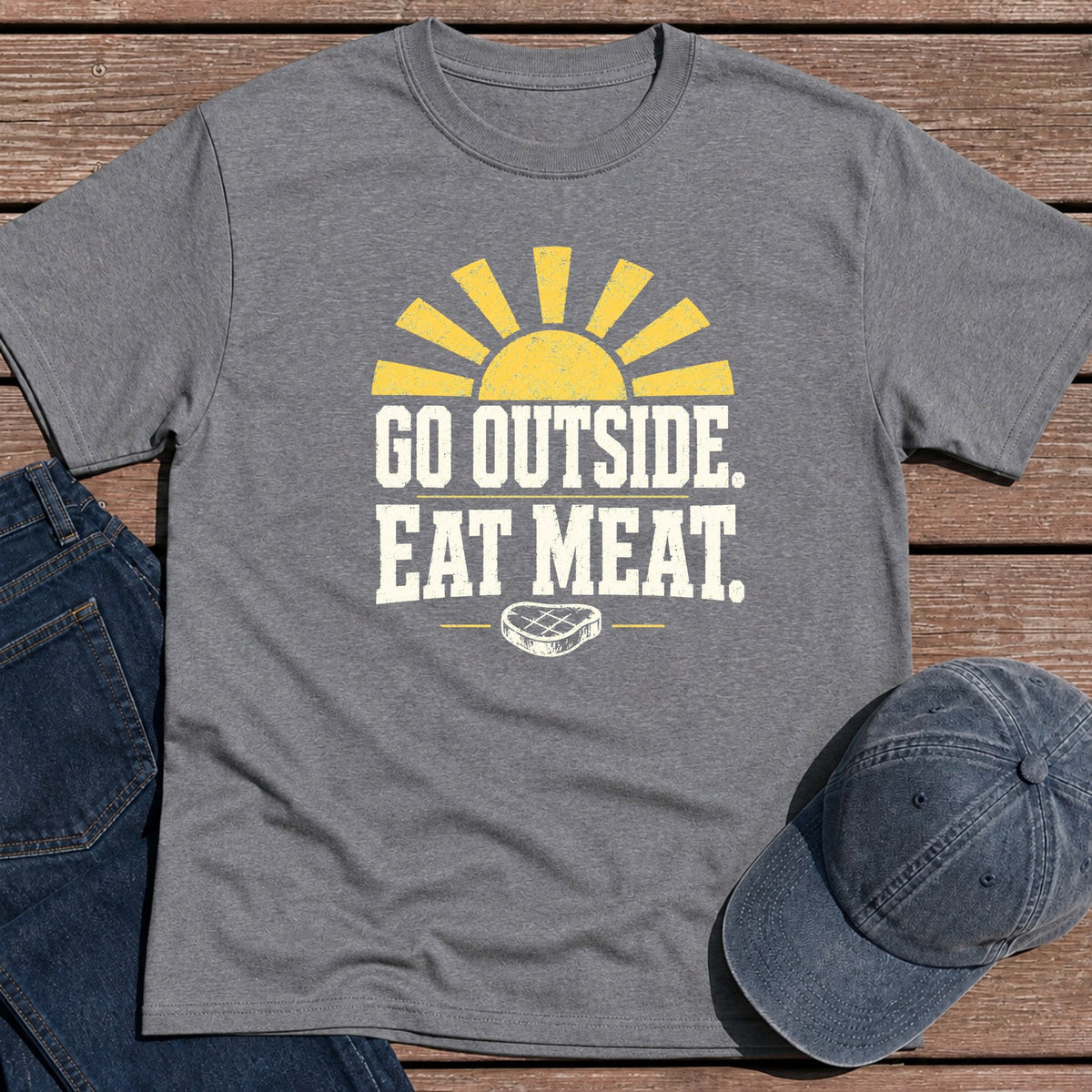 Go Outside T-Shirt - Tweed