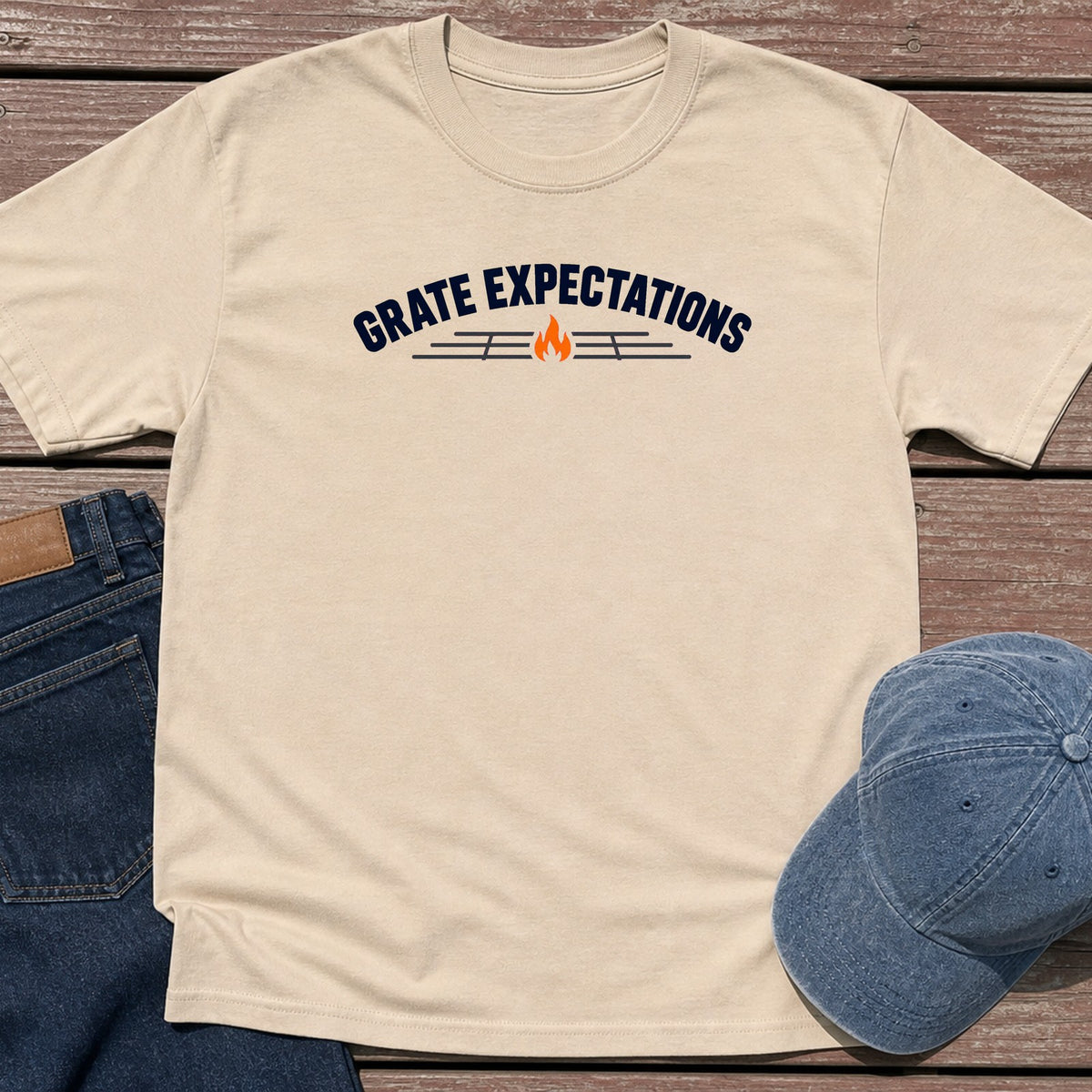 Grate Expectations T-Shirt - Sand