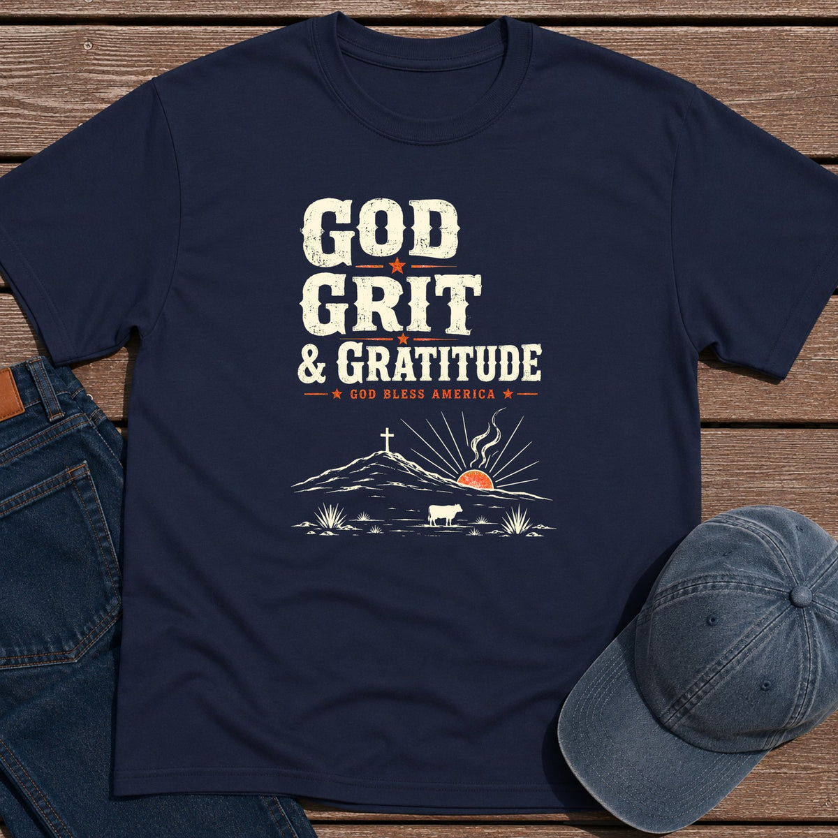 Gratitude T-Shirt - Navy