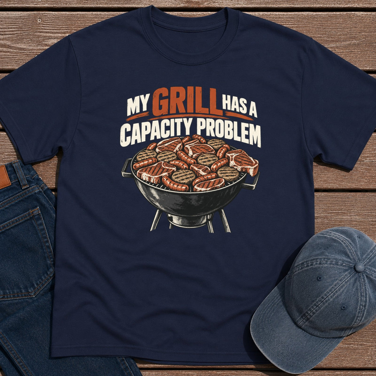 Grill Capacity T-Shirt - Navy