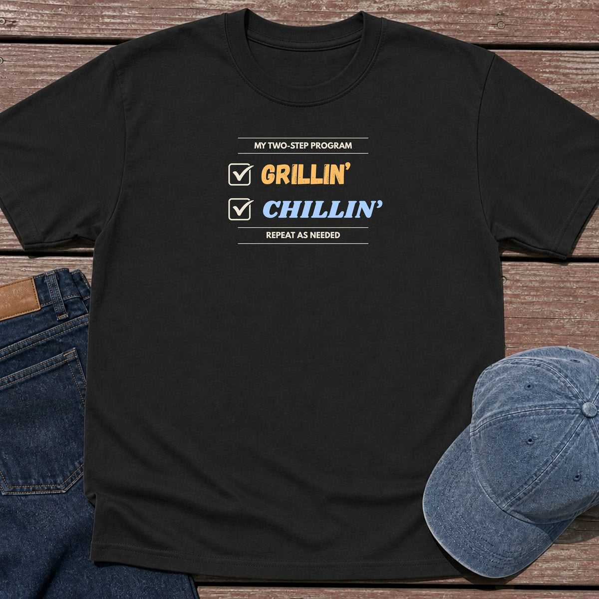 Grill & Chill T-Shirt - Black