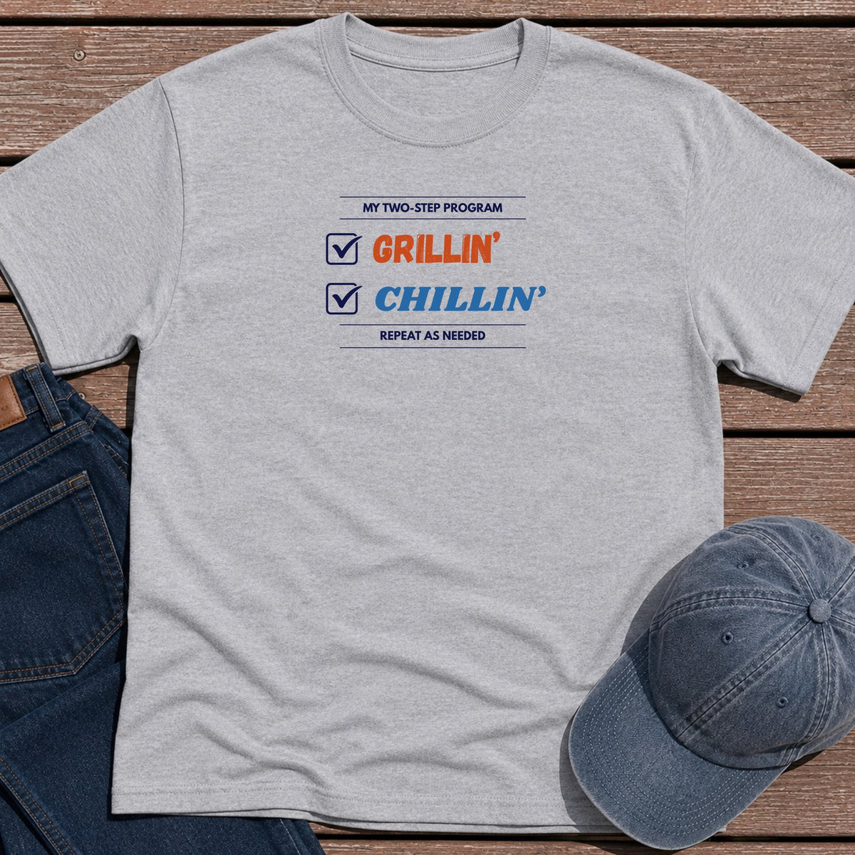 Grill & Chill T-Shirt - Sport Grey