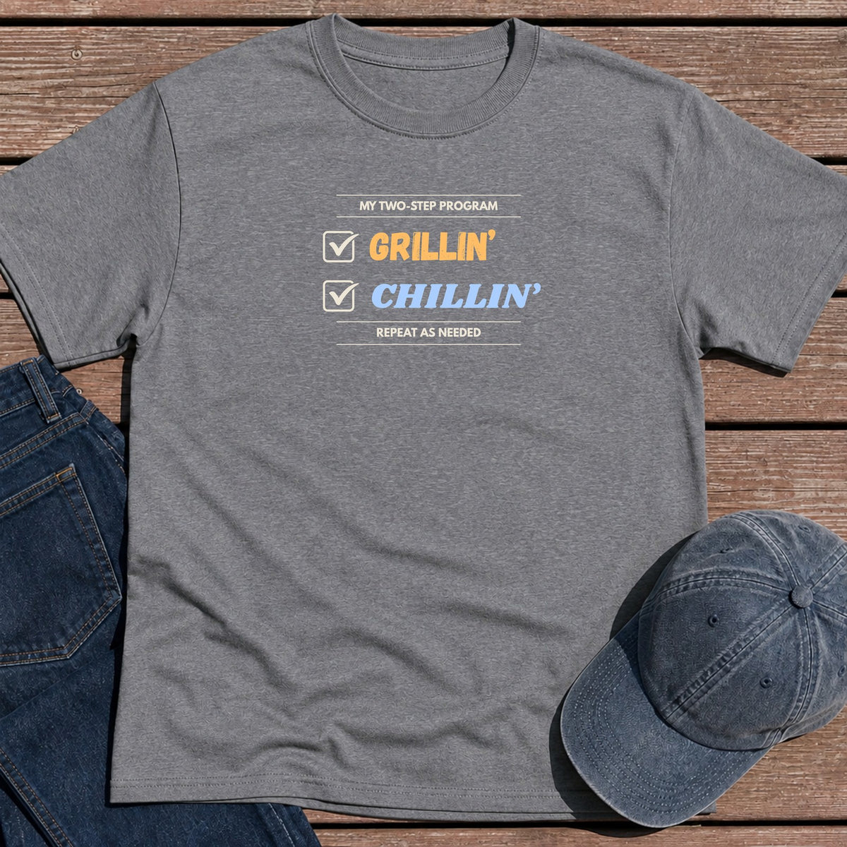 Grill & Chill T-Shirt - Tweed