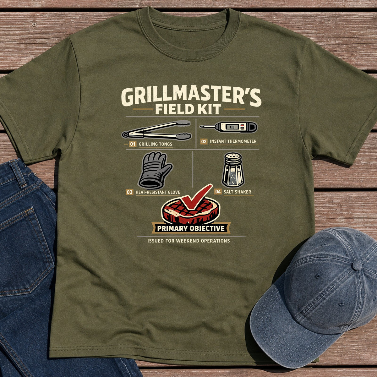 Grill Field Kit T-Shirt - Military Green