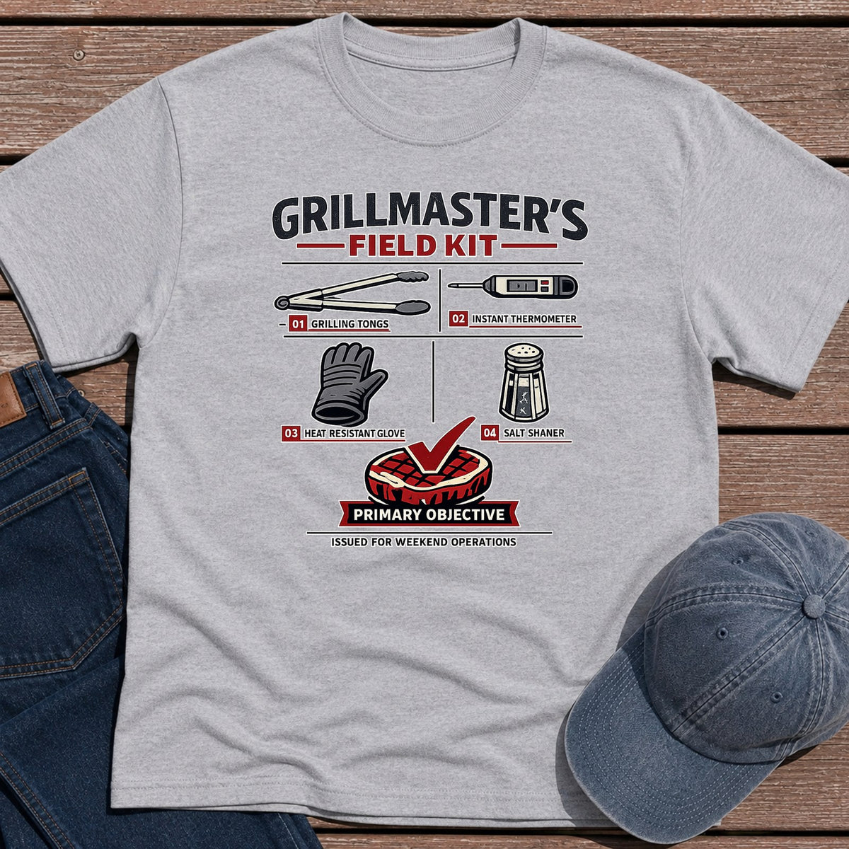 Grill Field Kit T-Shirt - Sport Grey
