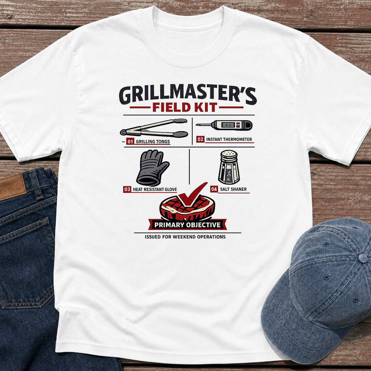 Grill Field Kit T-Shirt - White