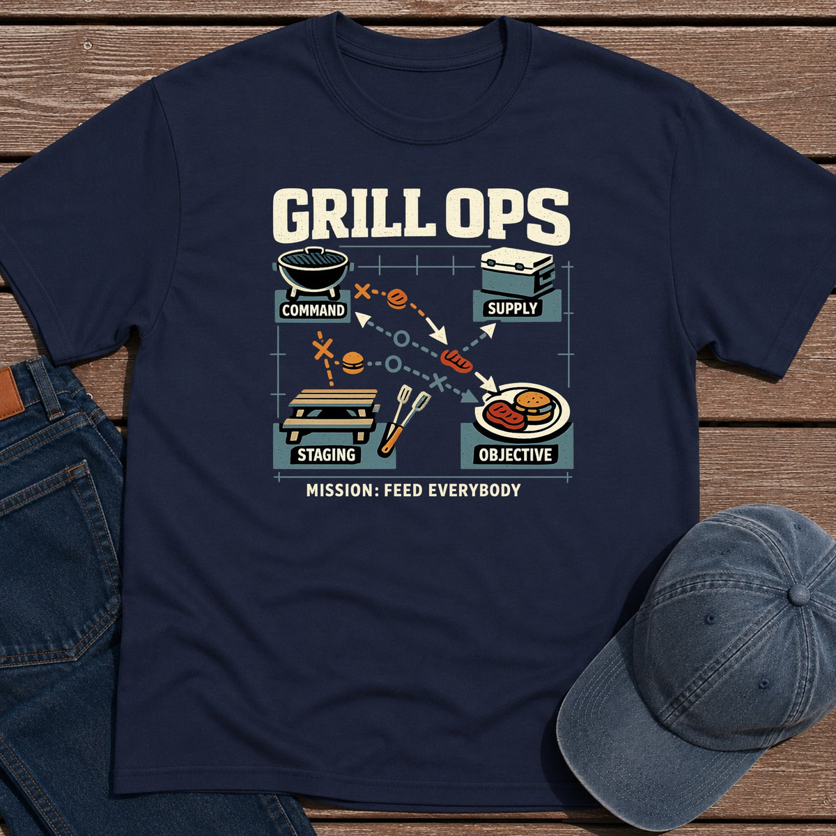 Grill Ops T-Shirt - Navy