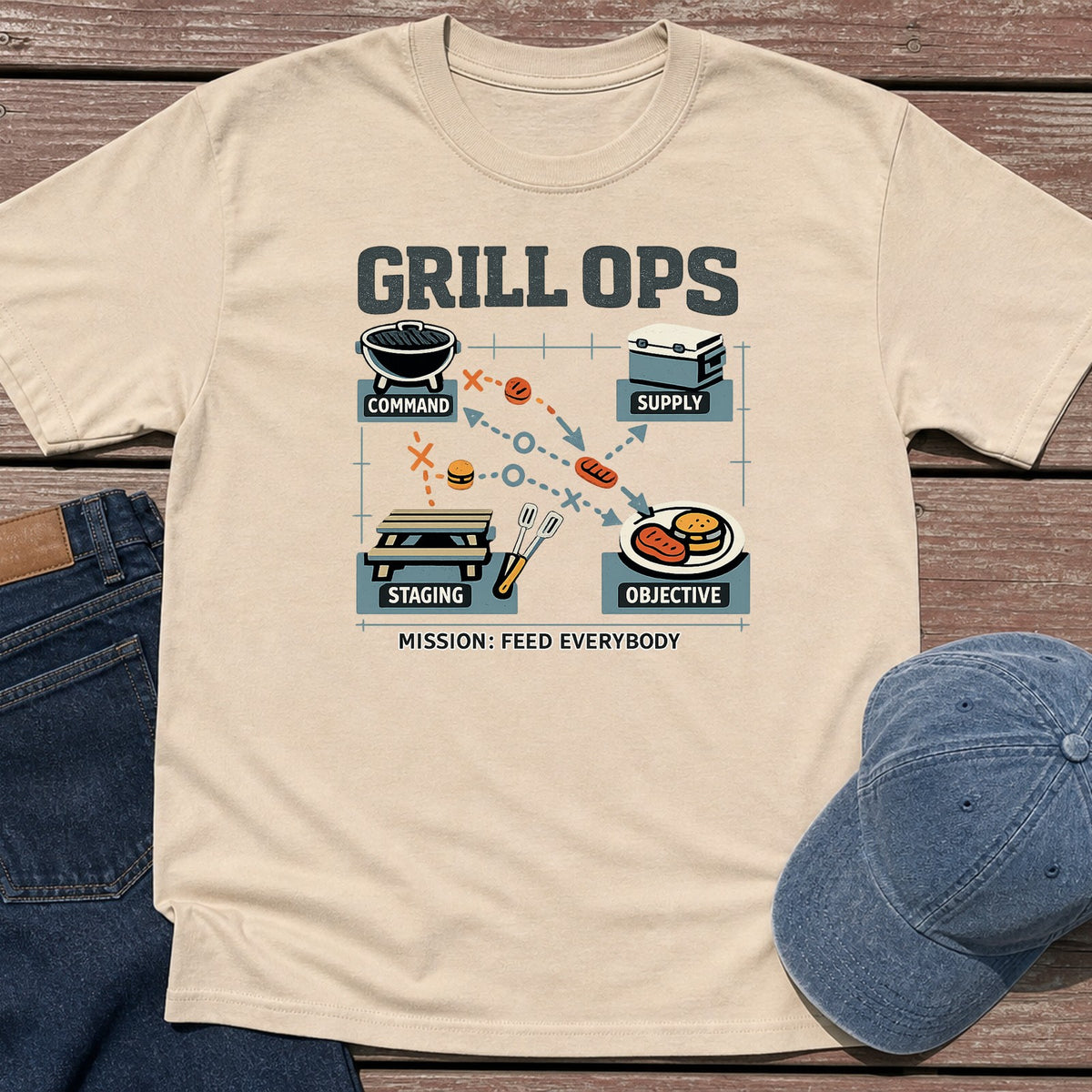 Grill Ops T-Shirt - Sand
