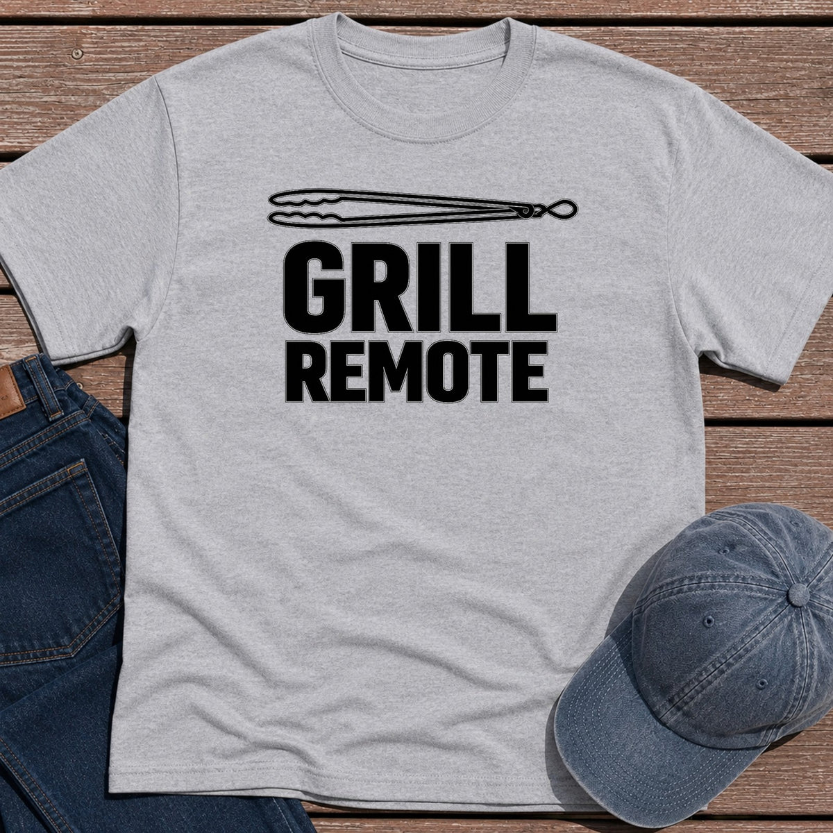 Grill Remote T-Shirt - Sport Grey
