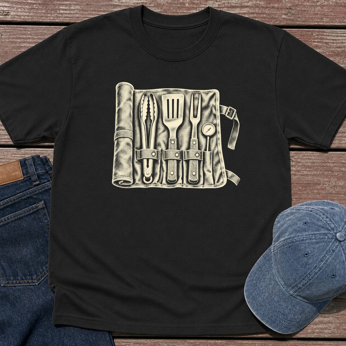 Grill Roll T-Shirt - Black