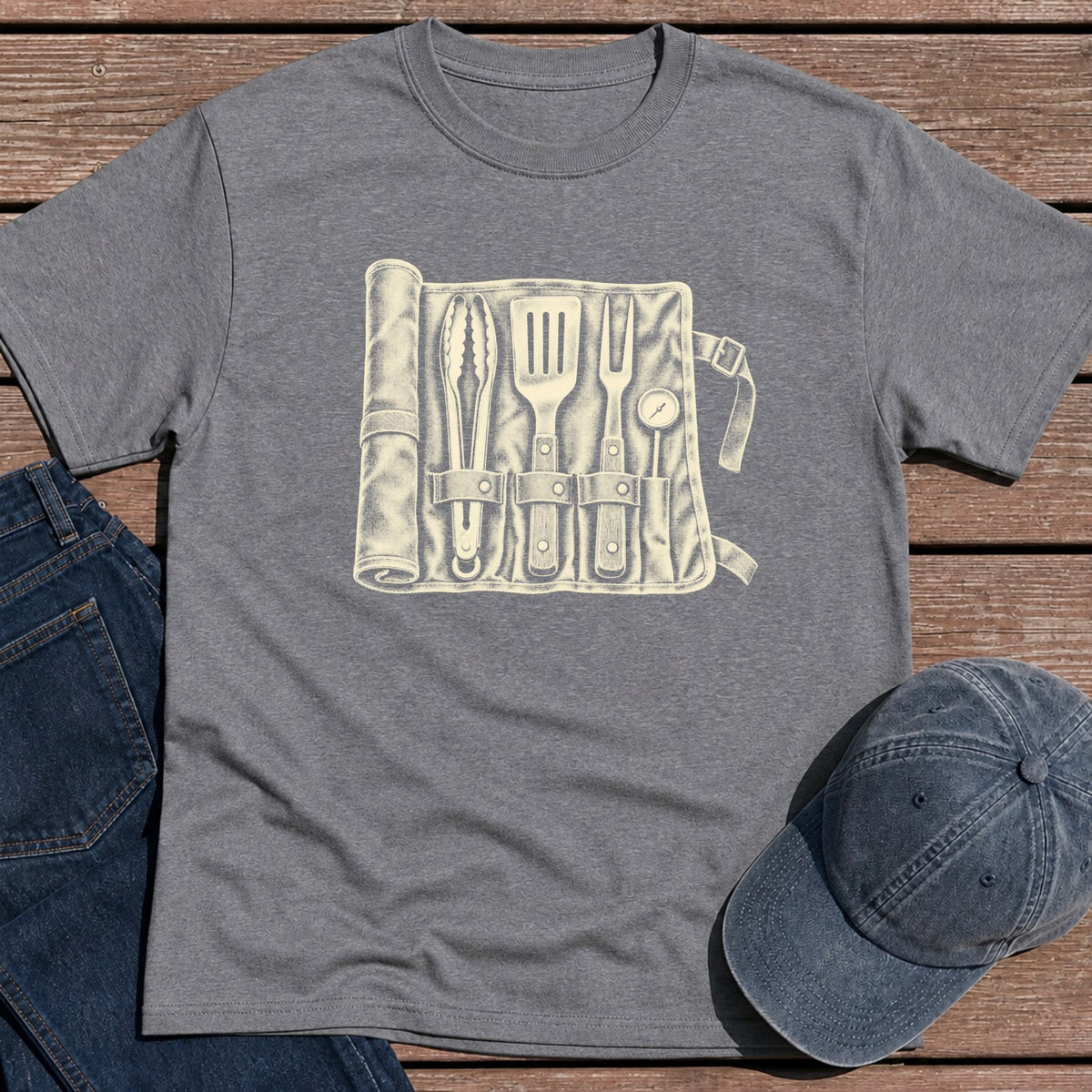 Grill Roll T-Shirt - Tweed