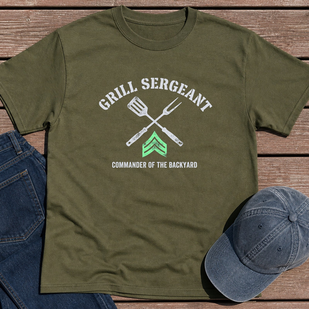 Grill Sergeant T-Shirt - Military Green