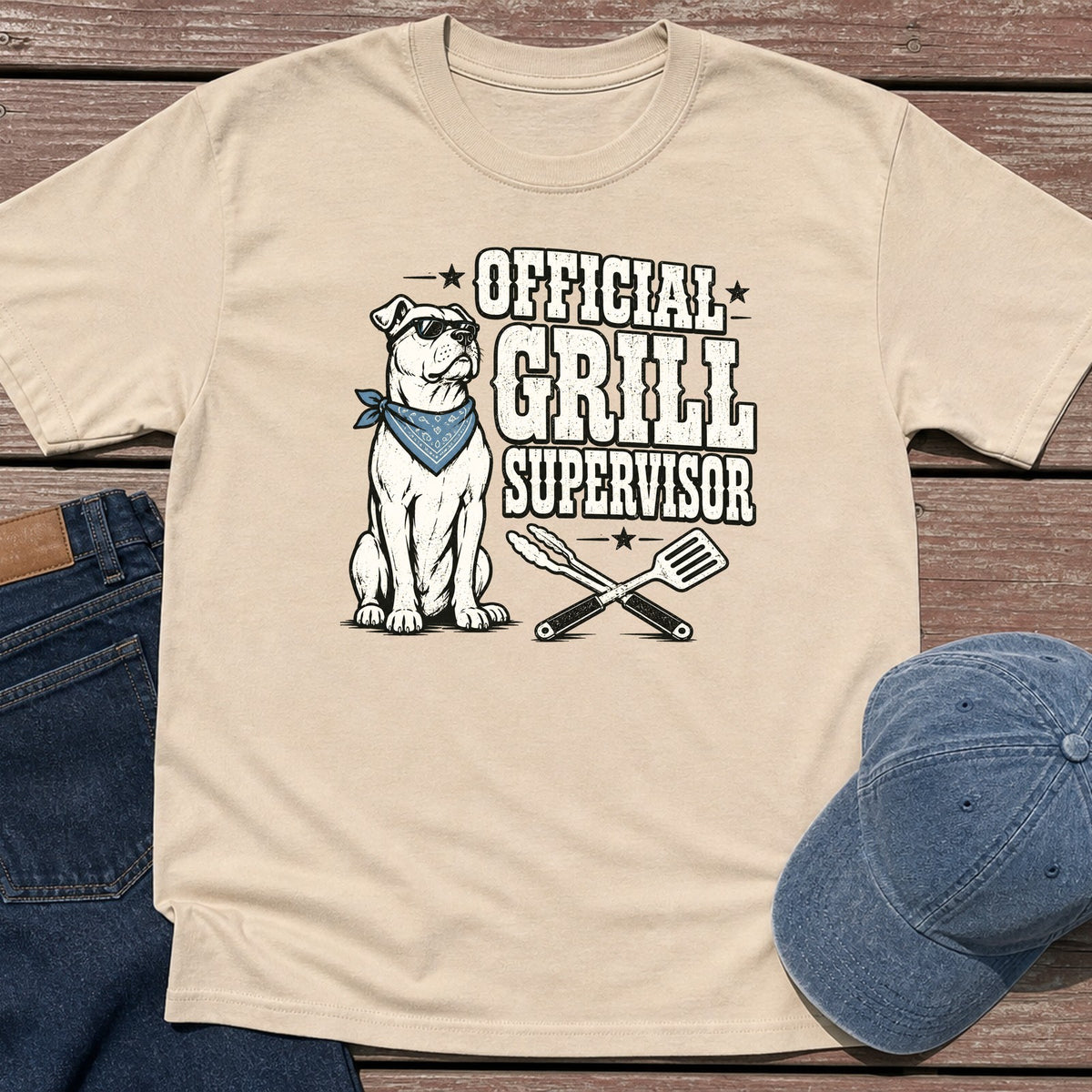 Grill Supervisor T-Shirt - Sand