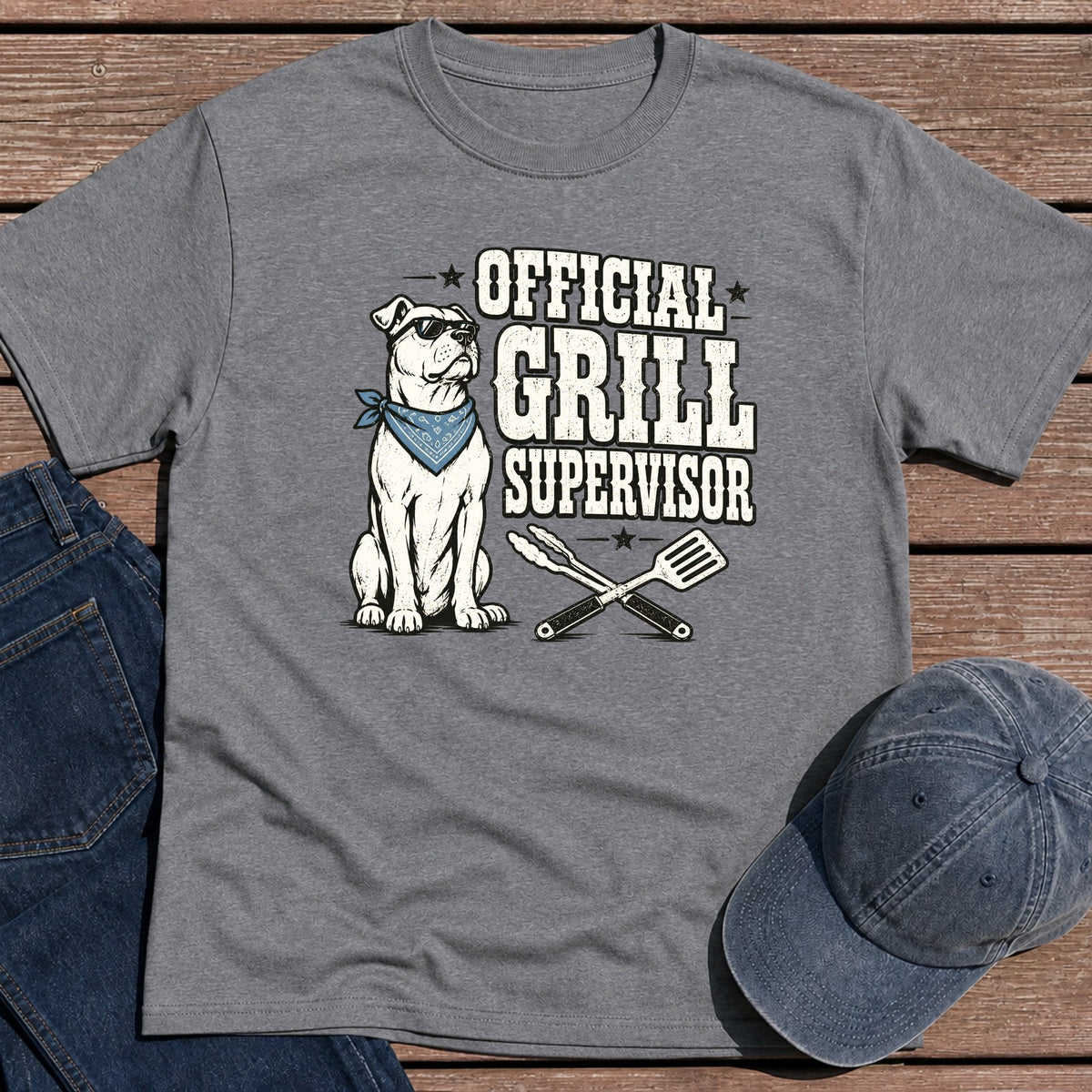 Grill Supervisor T-Shirt - Tweed