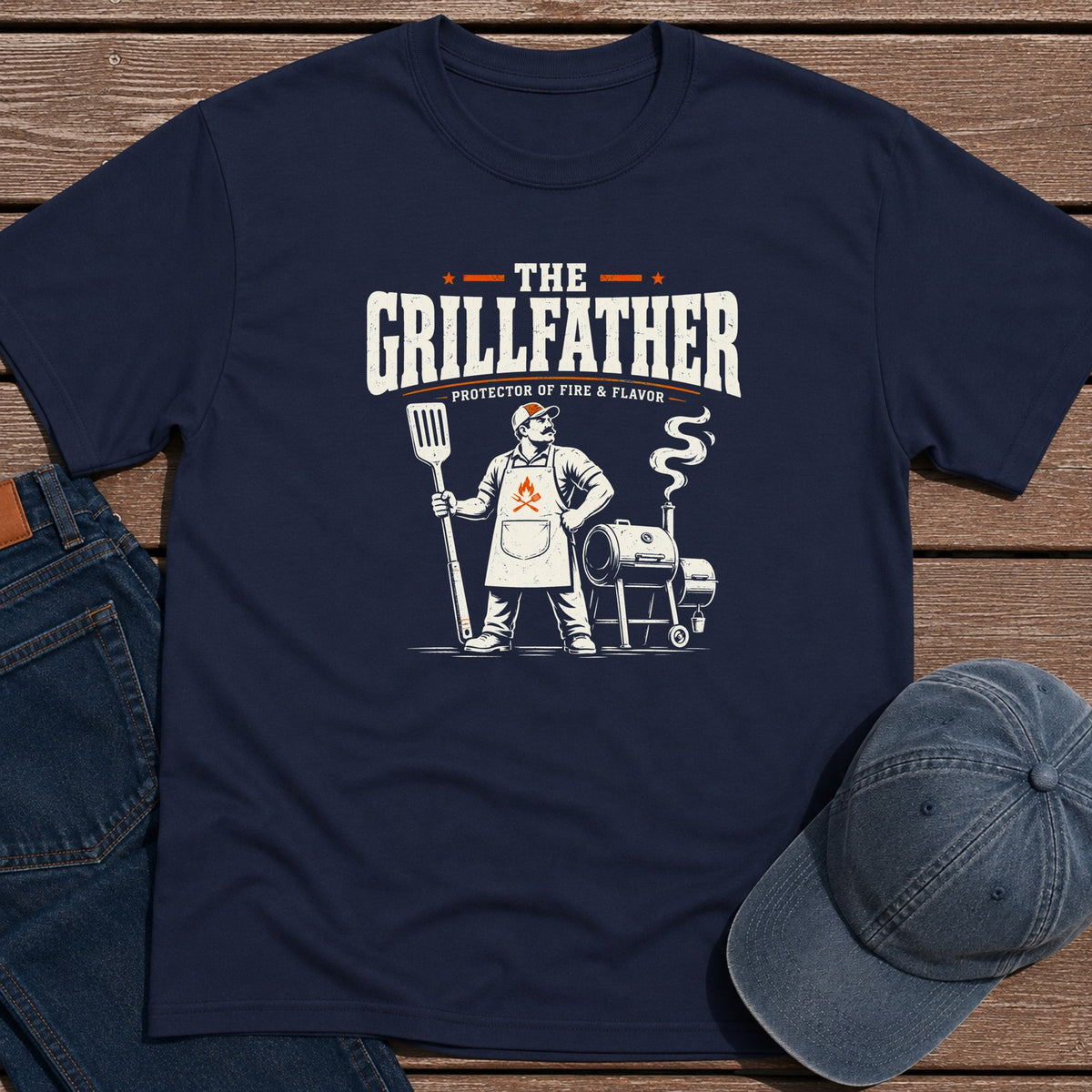 Grillfather T-Shirt - Navy