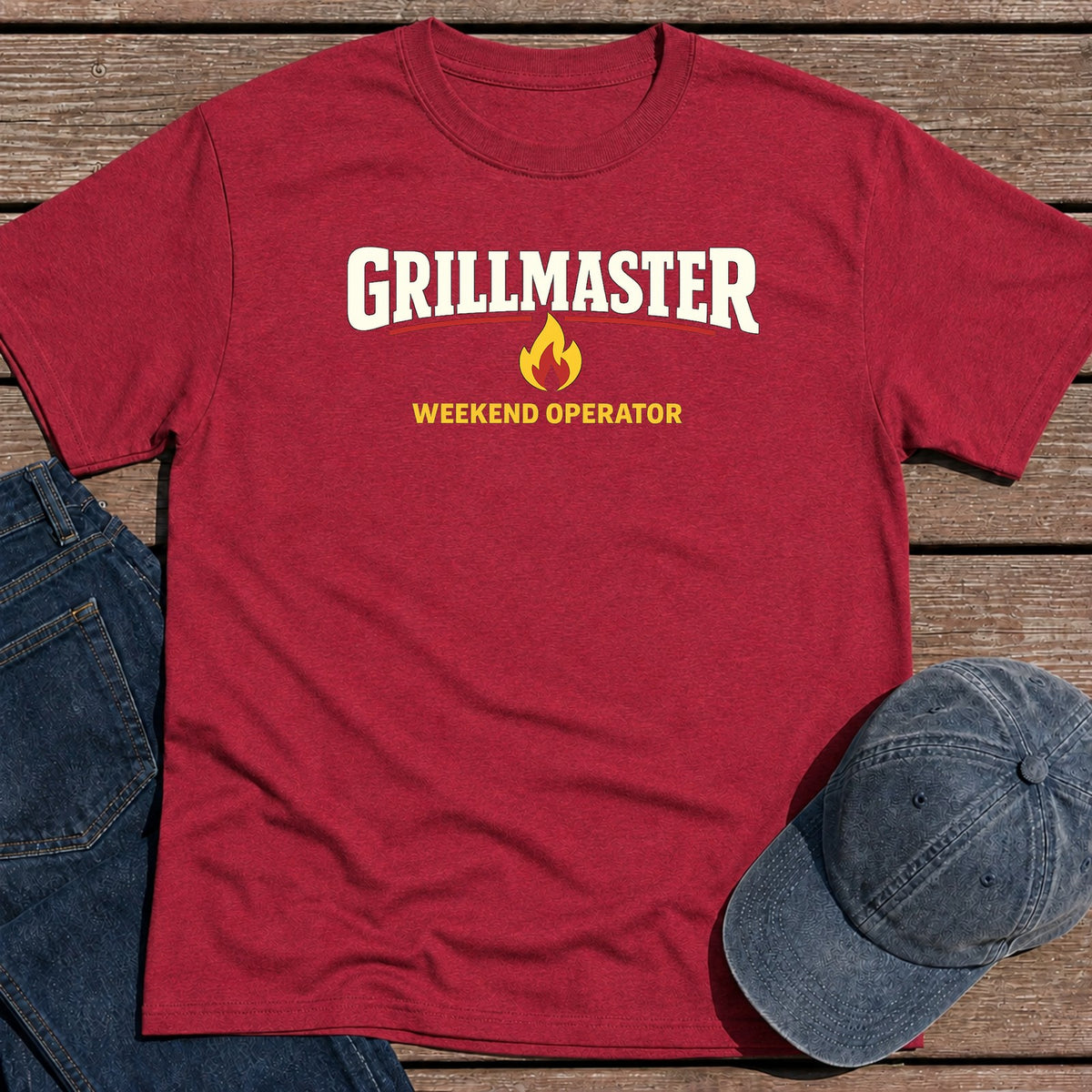 Grillmaster T-Shirt - Antique Cherry Red