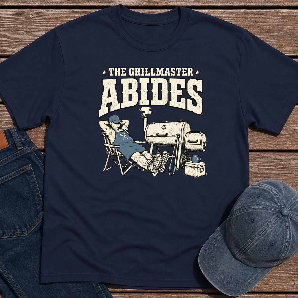 Grillmaster Abides T-Shirt - Navy