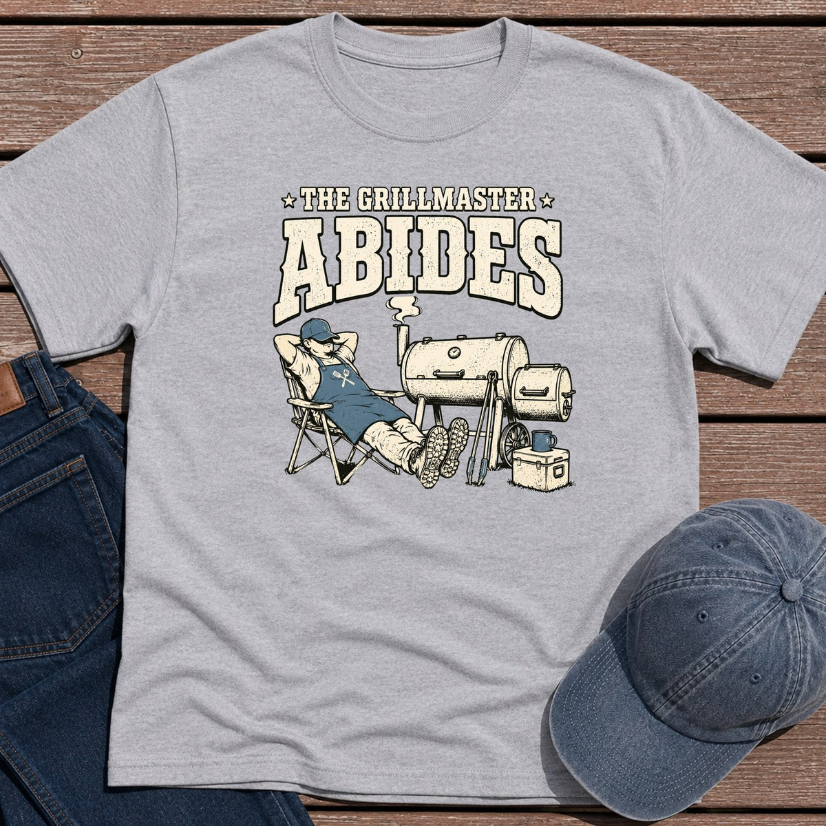 Grillmaster Abides T-Shirt - Sport Grey
