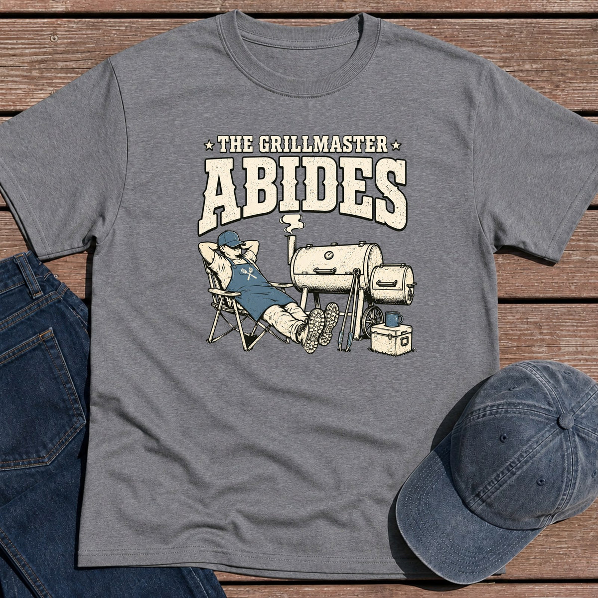 Grillmaster Abides T-Shirt - Tweed