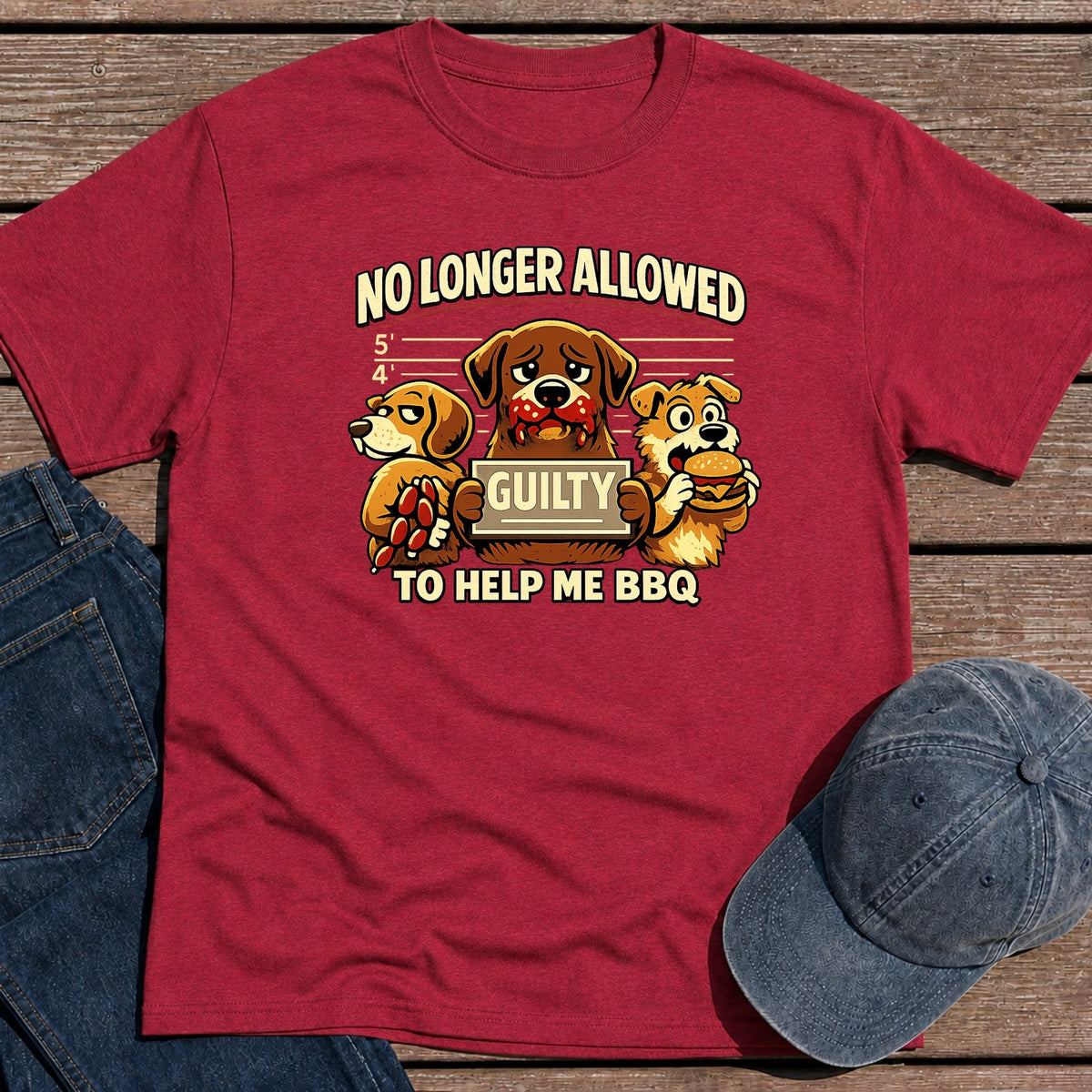 Guilty Dogs T-Shirt - Antique Cherry Red