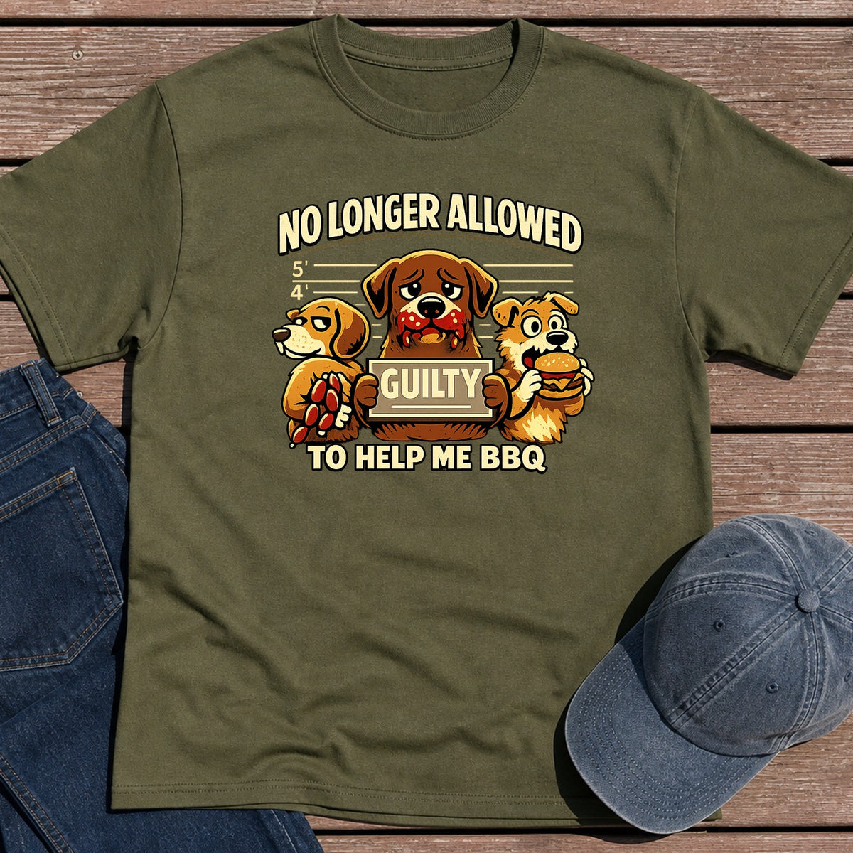 Guilty Dogs T-Shirt - Military Green