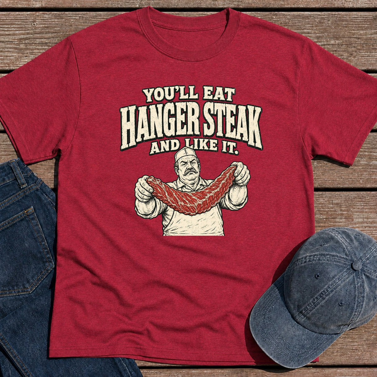 Hanger Steak T-Shirt - Antique Cherry Red