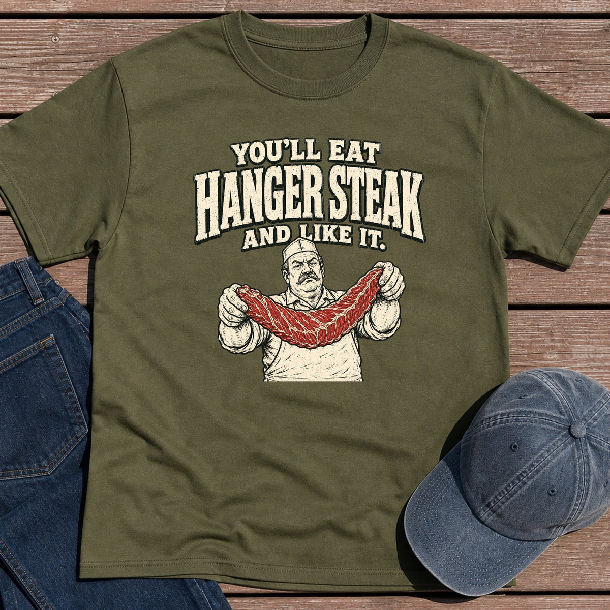 Hanger Steak T-Shirt - Military Green