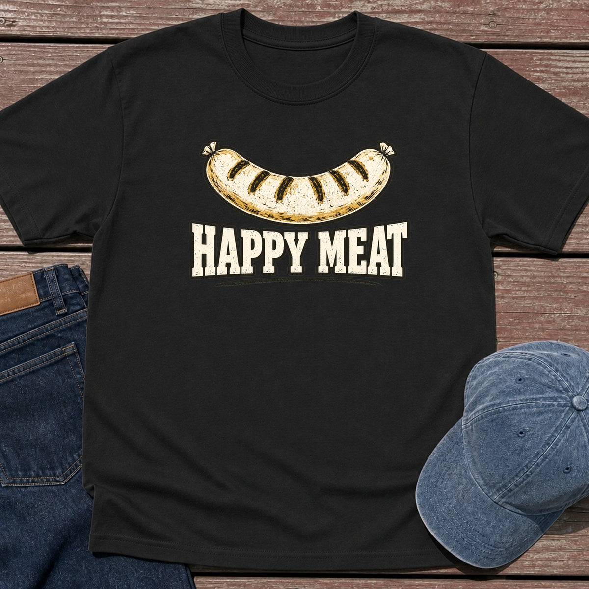 Happy Meat T-Shirt - Black