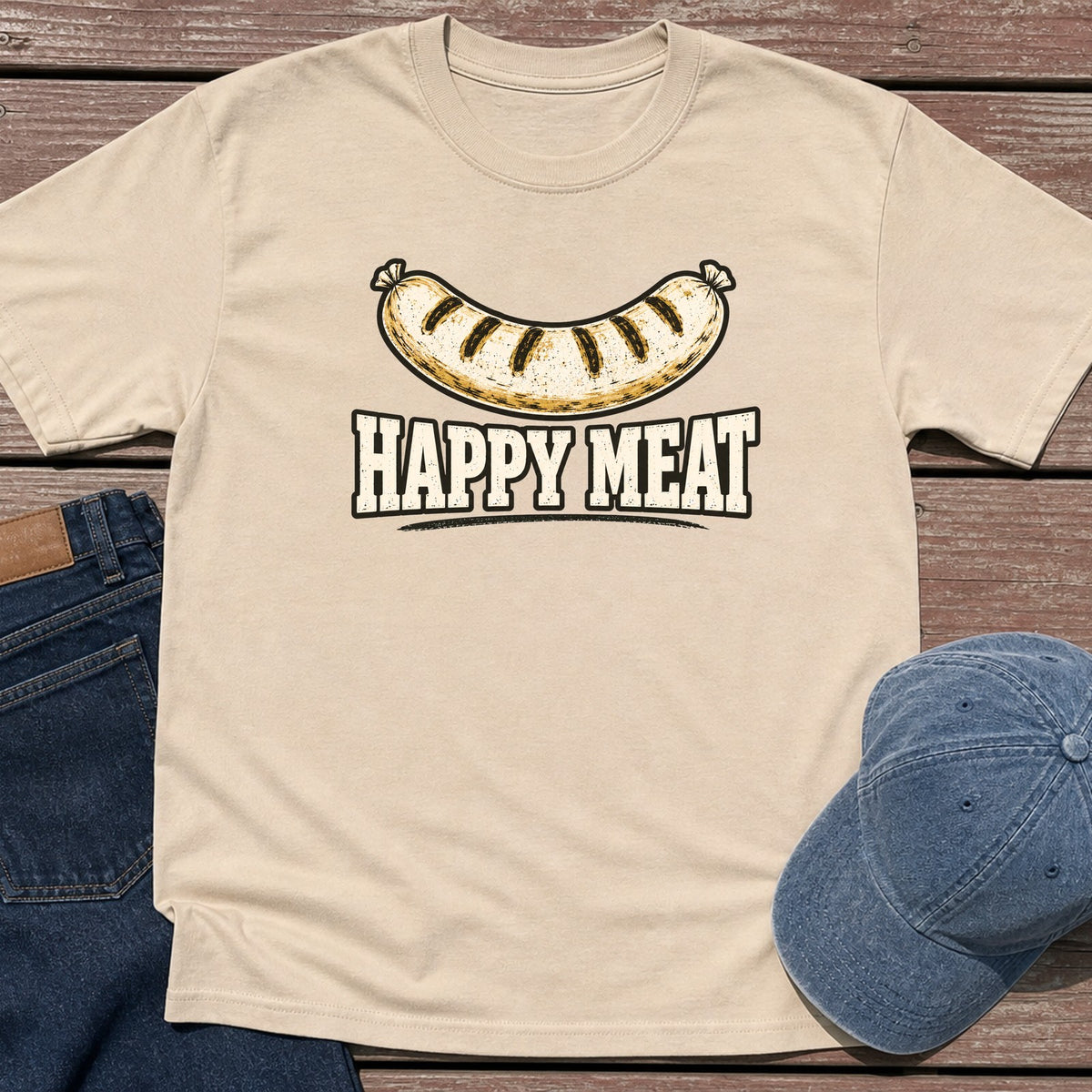 Happy Meat T-Shirt - Sand