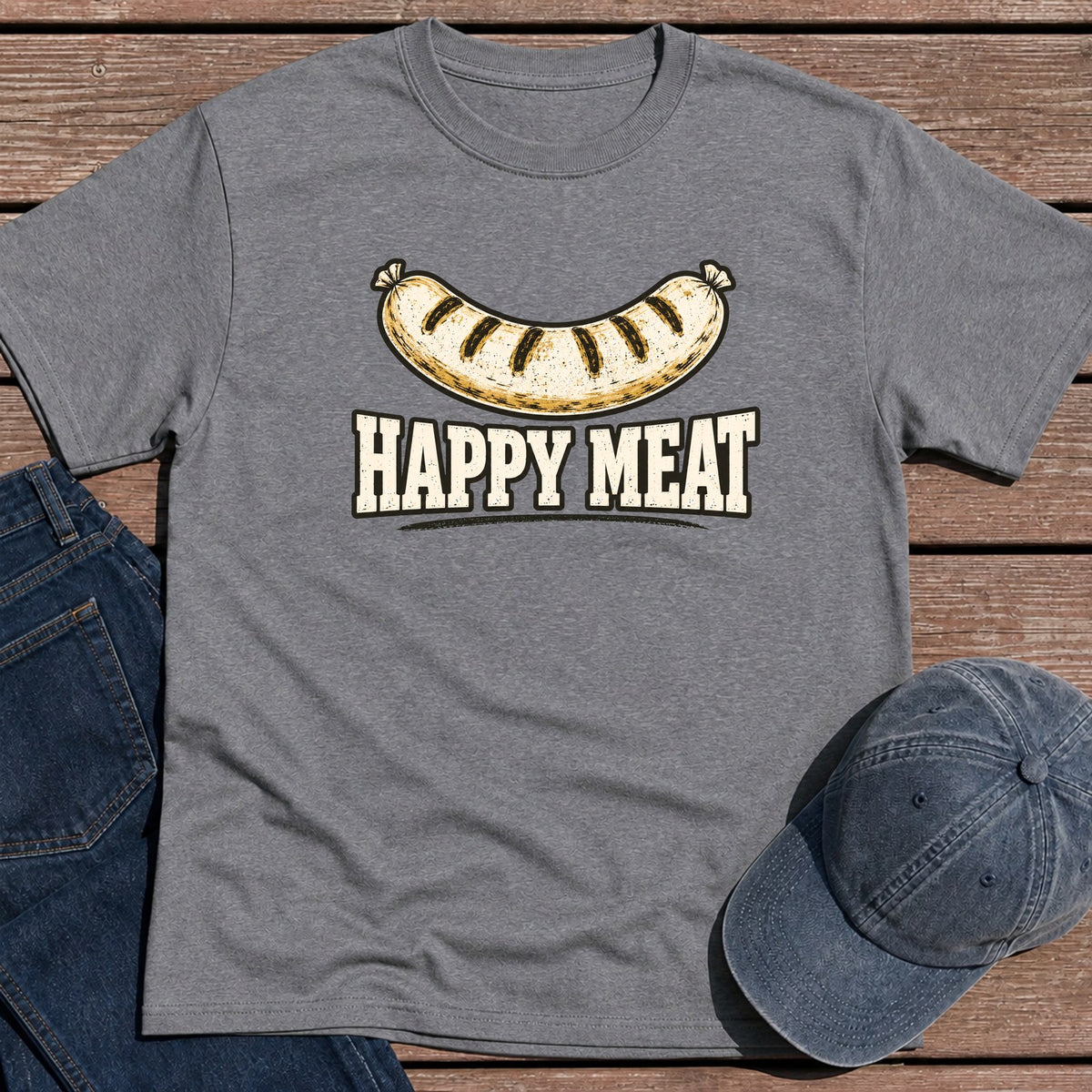 Happy Meat T-Shirt - Tweed