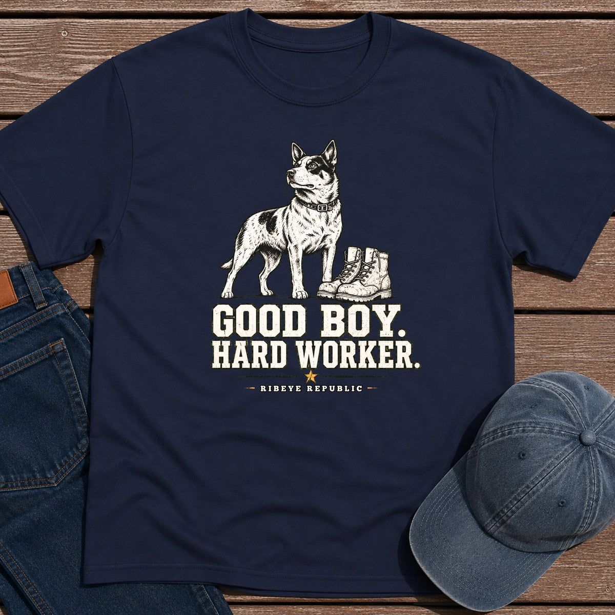 Hard Worker T-Shirt - Navy