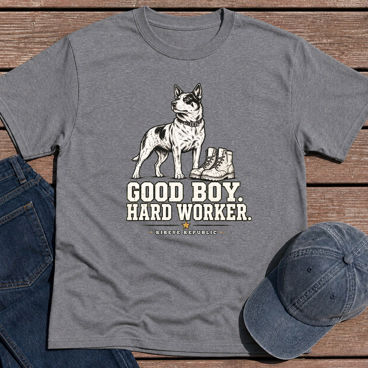 Hard Worker T-Shirt - Tweed