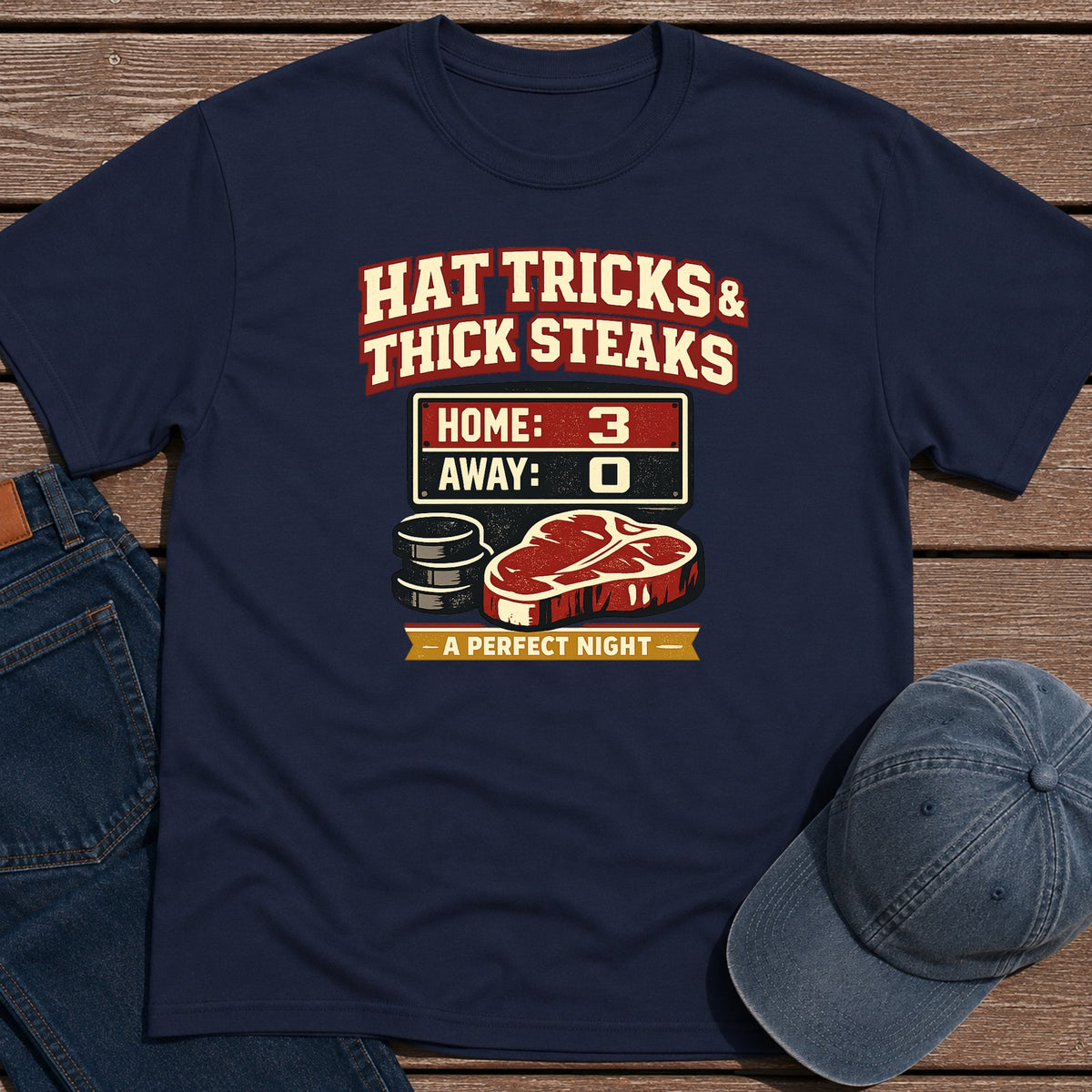 Hat Tricks T-Shirt - Navy