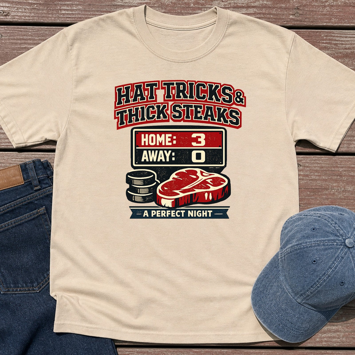 Hat Tricks T-Shirt - Sand