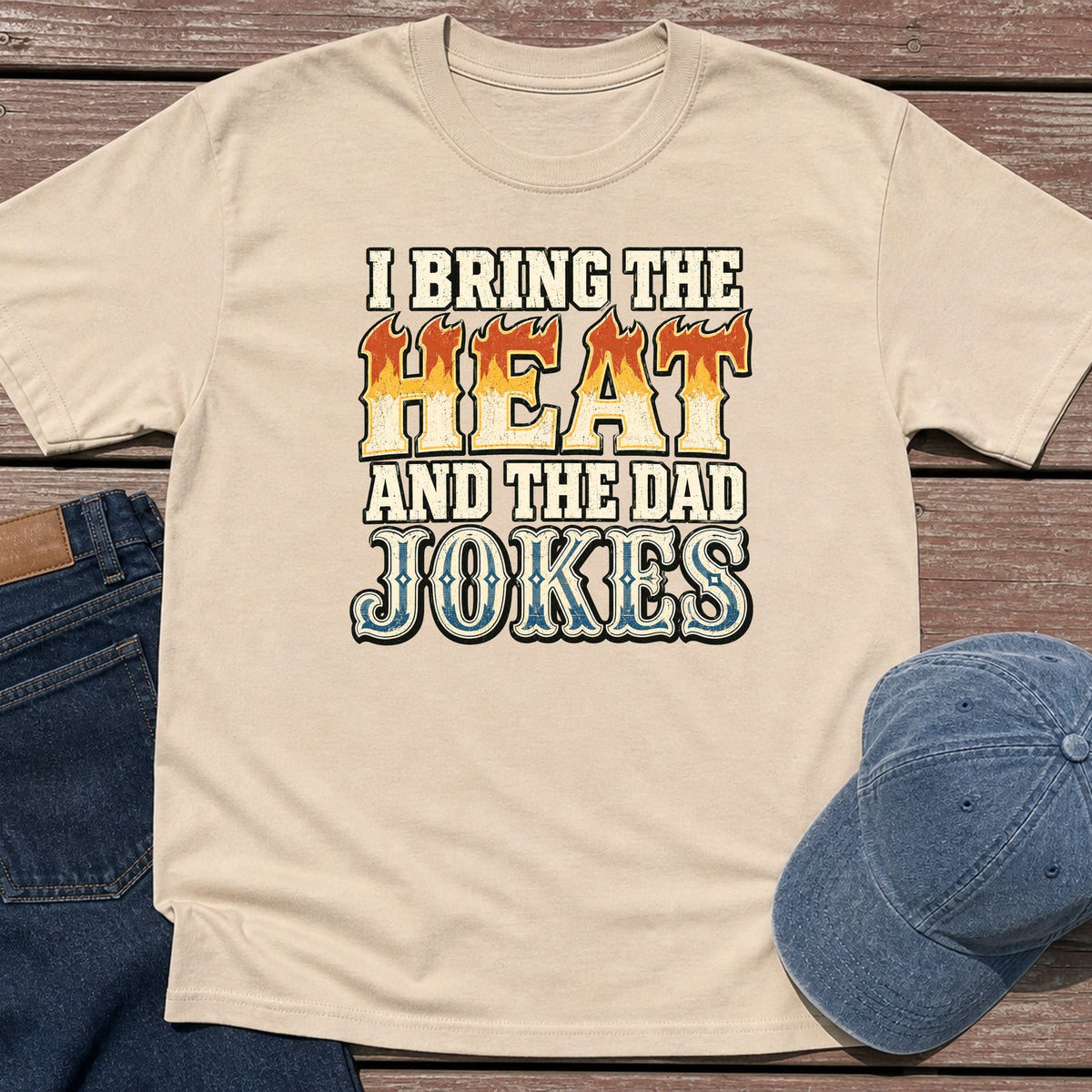 Heat & Jokes T-Shirt - Sand