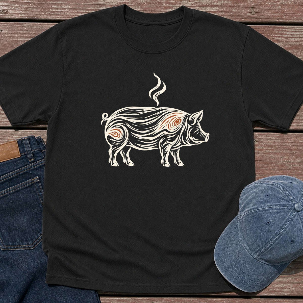 Hickory Hog T-Shirt - Black