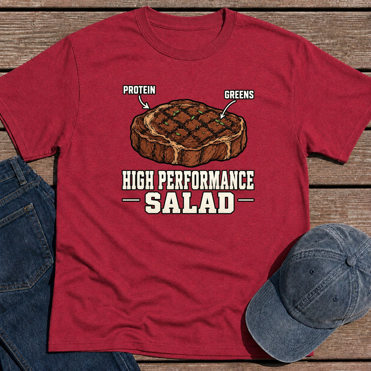 High Performance T-Shirt - Antique Cherry Red