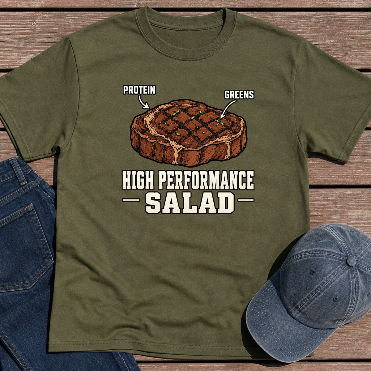 High Performance T-Shirt - Military Green