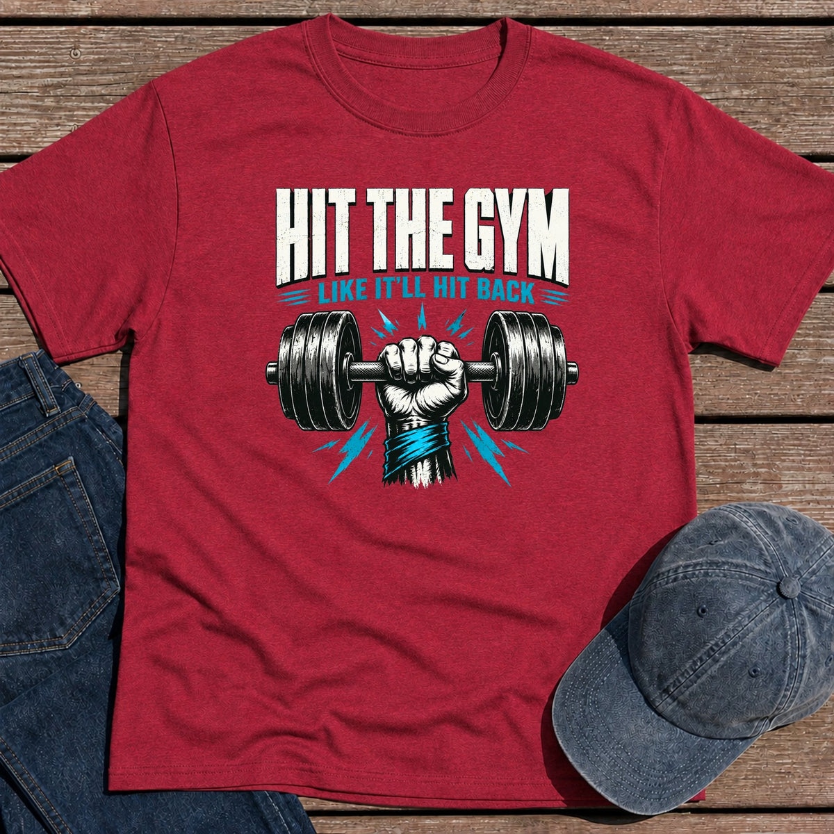 Hit the Gym T-Shirt - Antique Cherry Red