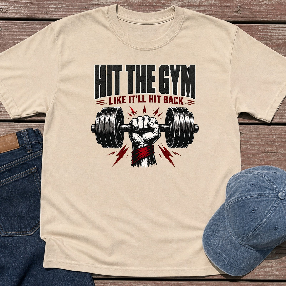 Hit the Gym T-Shirt - Sand
