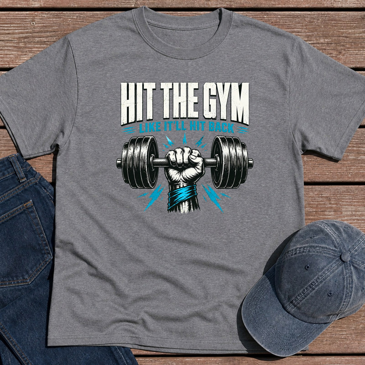 Hit the Gym T-Shirt - Tweed