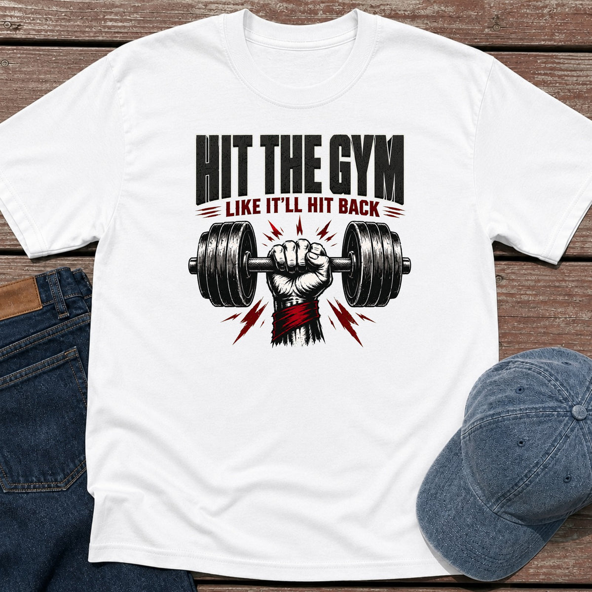 Hit the Gym T-Shirt - White