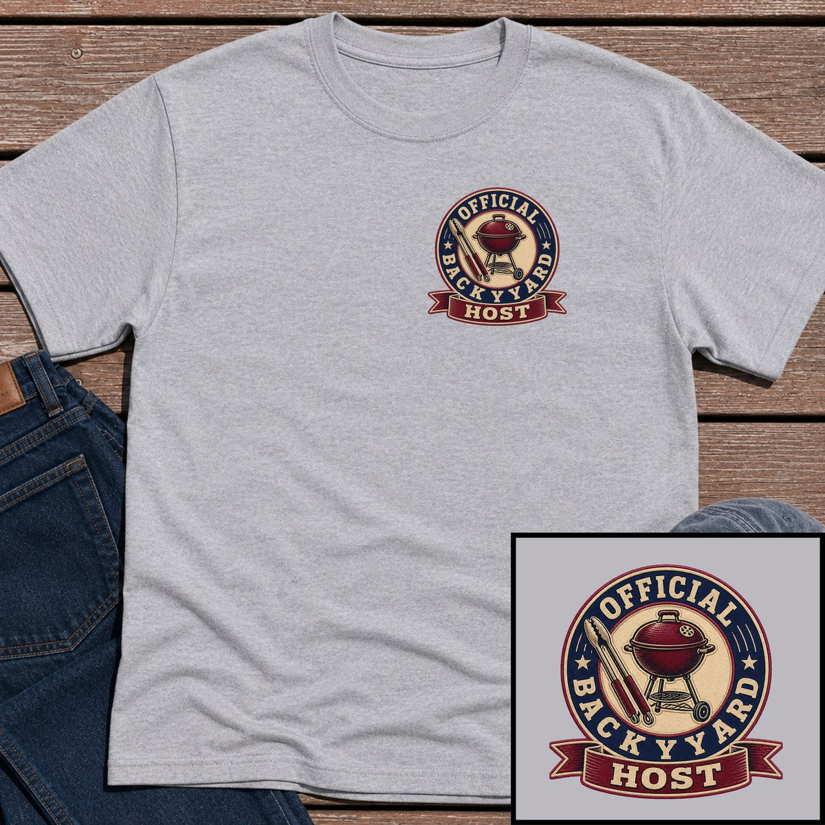 Host Badge T-Shirt - Sport Grey