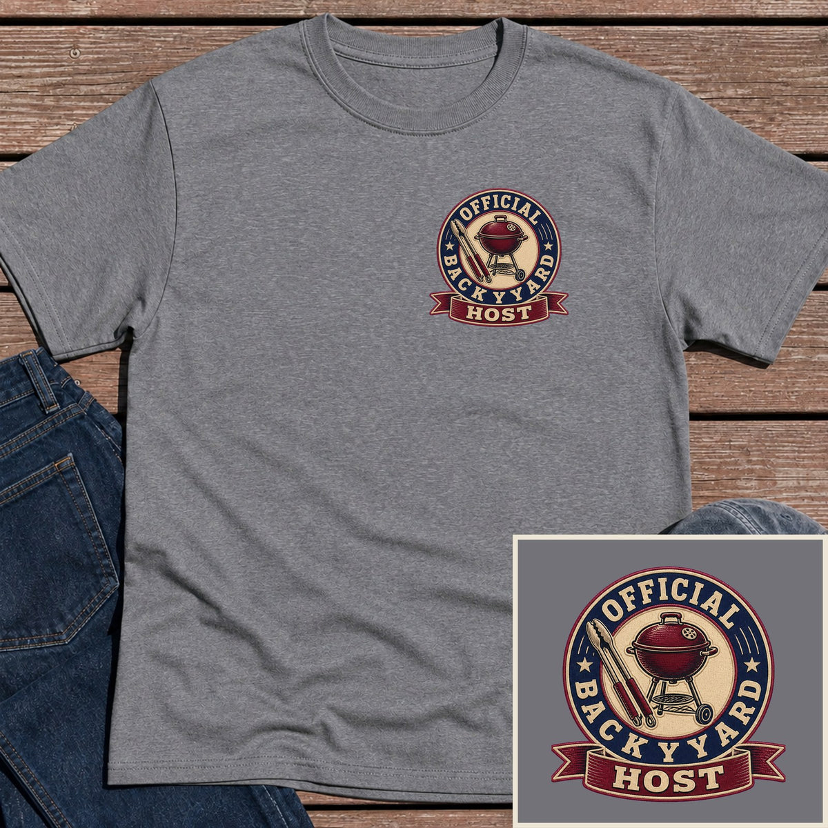 Host Badge T-Shirt - Tweed