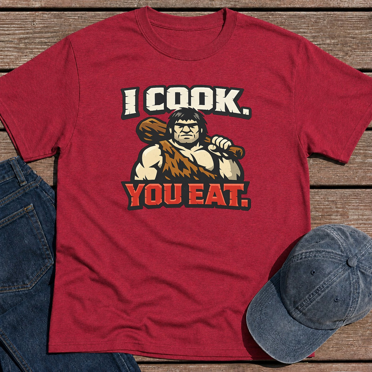 I Cook T-Shirt - Antique Cherry Red