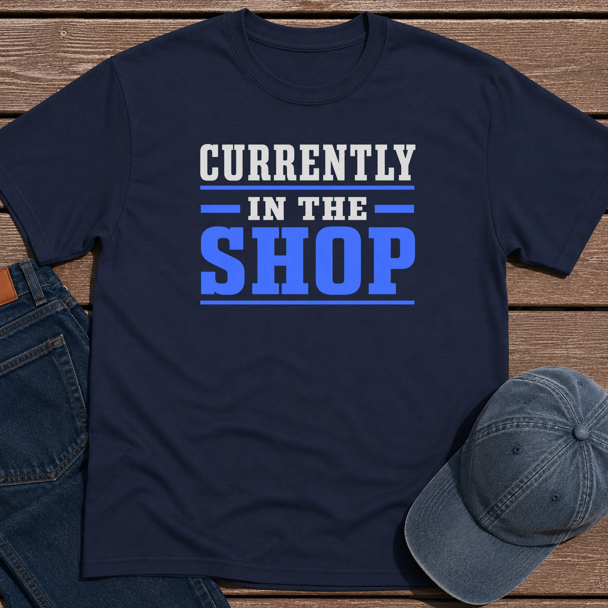 In The Shop T-Shirt - Navy