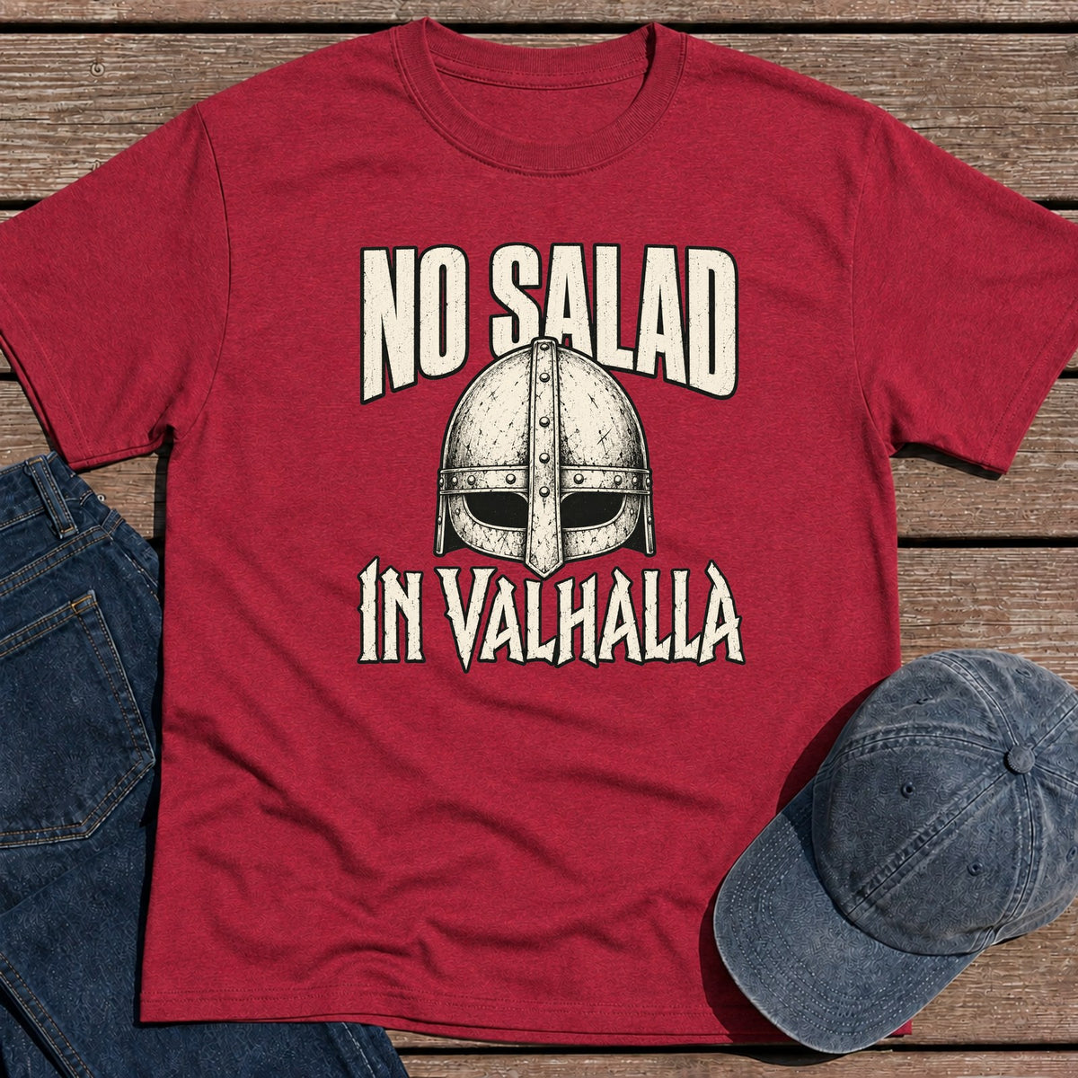 In Valhalla T-Shirt - Antique Cherry Red
