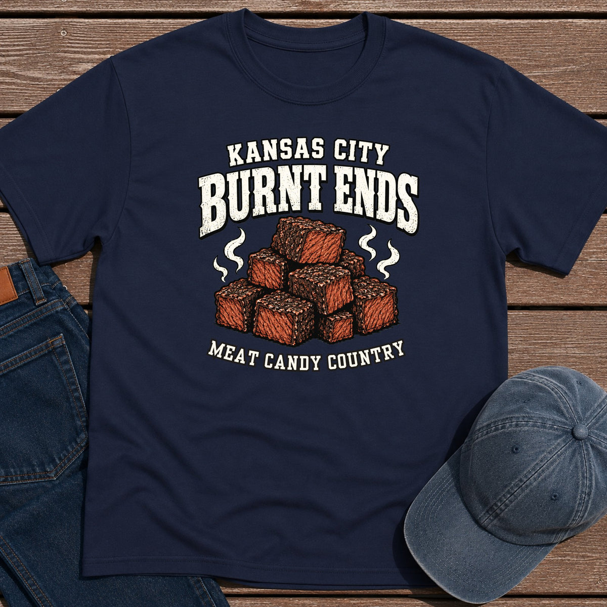 KC Burnt Ends T-Shirt - Navy