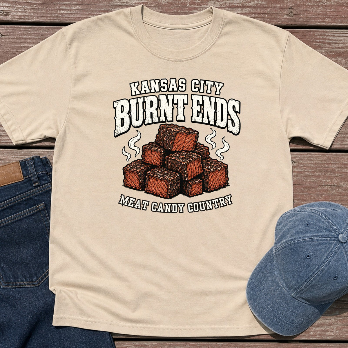 KC Burnt Ends T-Shirt - Sand