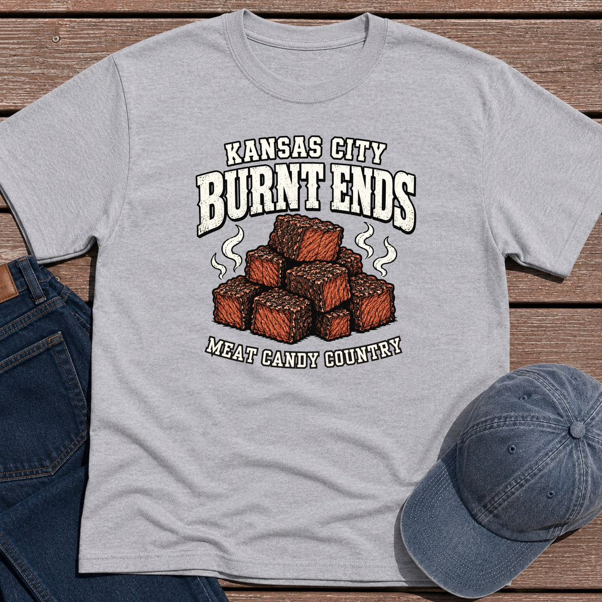 KC Burnt Ends T-Shirt - Sport Grey